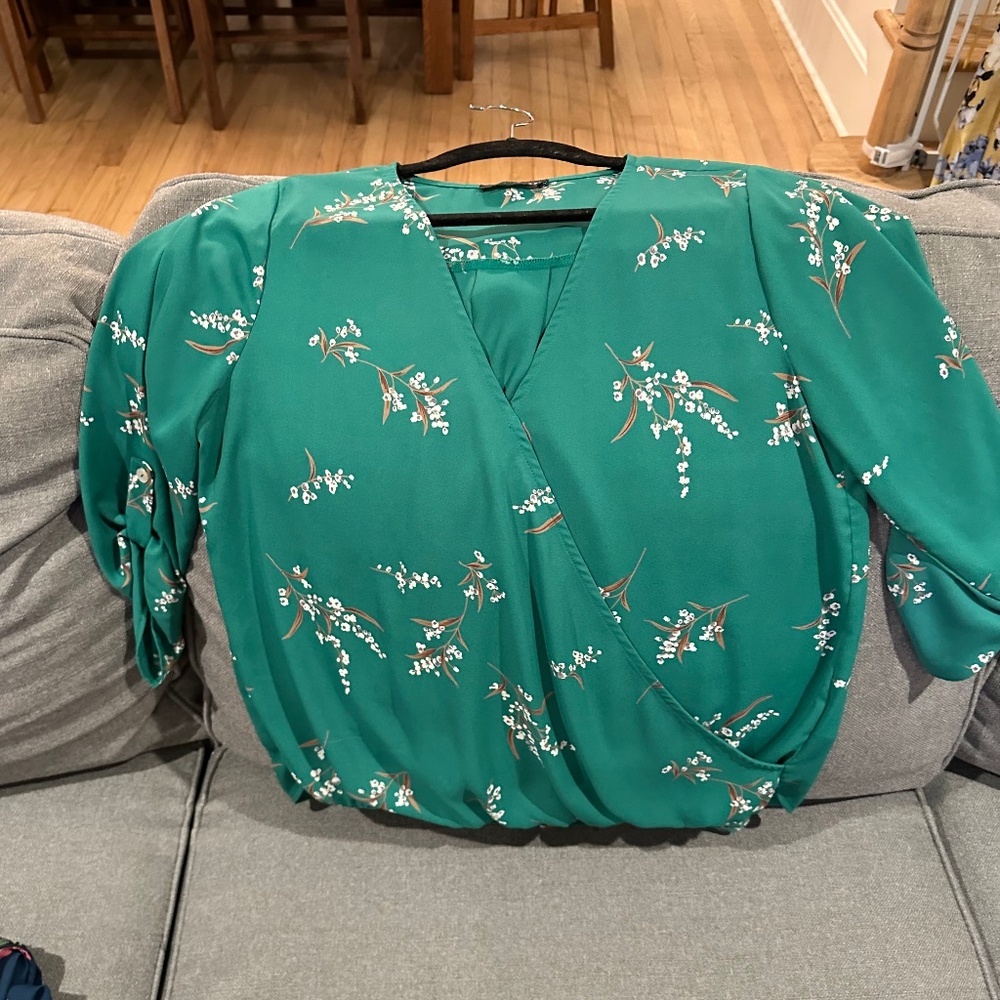 Green blouse